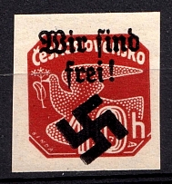 1939 10h Moravia-Ostrava, Bohemia and Moravia, Germany Local Issue (Mi. 36, Type II, CV $110, MNH)