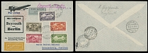Worldwide Air Post Stamps and Postal History - Lebanon - 1931 (May 23-25), Pioneer Flight pre-printed cover from Beirut to Braunschweig via Rome, Naples and Berlin, …