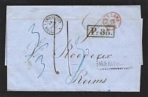 1860 Cover from Warsaw to Reims, France