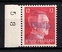 1945 12pf Meissen, Local Post, Germany (DOUBLE Overprint, Print Error, Control Number '58', Mi. 9, Signed, MNH)