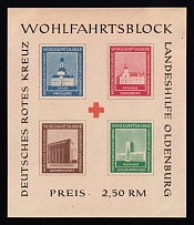 1948 Oldenburg, Germany Local Post, Souvenir Sheet (Mi. Bl. II B, Unofficial Issue, CV $70, MNH)