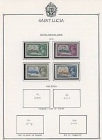 British Commonwealth - Saint Lucia - REMAINDER OF THE COLLECTION: 1935-63, over 100 mint stamps, starting with Silver Jubilee issue, representing all King George VI and …