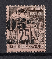 1892 Martinique, French Colonies (Shifted Overprint, Print Error, CV $60)
