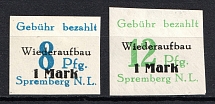 1946 Spremberg, Local Mail, Soviet Russian Zone of Occupation, Germany (Imperforated, Full Set)