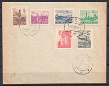 1941 Estonia, German Occupation, Germany, Cover, Tartu Postmark (Mi. 4 U a - 9 U a, IMPERFORATE, Full Set, CV $470)