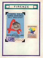 1952 Exhibition, Florence, Italy, Stock of Cinderellas, Non-Postal Stamps, Labels, Advertising, Charity, Propaganda, Postcard (#678)