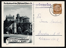 1937 Stamp Exhibition Kurhessen - Thuringia, 22—23 May in Kassel. Photo of Löwenburg Castle