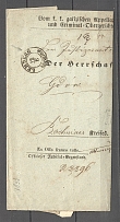 1852 Austria-Hungary pre-stamp cover from Lemberg (Lviv) to Gdow