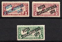 1919 Czechoslovakia (Sc. B24 - B26, Full Set, CV $40)
