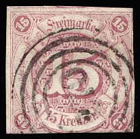 1859 15k Thurn und Taxis, German States, Germany (Mi 24, Canceled, CV $140)