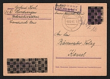 1946 (6 Jun) Germany Local Post, Allied Occupation, French Zone, Postcard, Postal Stationery from Hundsangen to Kassel via Montabaur