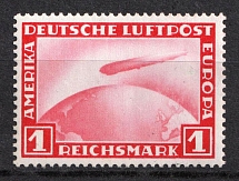 1931 1m Weimar Republic, Germany, Airmail (Mi. 455, Full Set, CV $40, MNH)