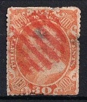 1857-61 30c United States (Mi. 14, Canceled, CV $480)