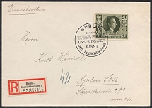 1943 (20 Apr) Third Reich, Germany, Registered cover from Berlin to Charlottenburg franked with Mi. 849 (CV $80)