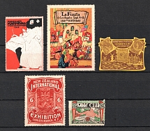 Exhibitions, Worlwide, Stock of Cinderellas, Non-Postal Stamps, Labels, Advertising, Charity, Propaganda