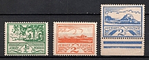 1943 Jersey, German Occupation, Germany (Grey Paper, Mi. 3 x, 6 x, 7 x, CV $190)