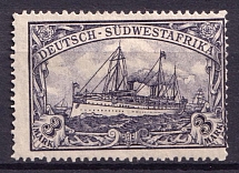 1906-19 3m South West Africa, German Colonies, Kaiser’s Yacht, Germany (Mi. 31 B)