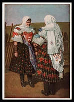 1933-1945 'German women from the Zipfer Niederland in festive costume', Propaganda Postcard, Third Reich Nazi Germany (Second printing)