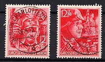 1945 Third Reich, Last Issue, Germany (Mi. 909 - 910, Full Set, Canceled)