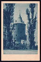 1945 (10 Jul) WWII Russia Field Post Illustrated 'Riga, powder tower' censored postcard to Moscow (FPO #23291, Censor #10729)