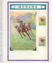1935 Merano Horse Lottery, Italy, Stock of Cinderellas, Non-Postal Stamps, Labels, Advertising, Charity, Propaganda, Postcard (#636)