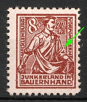1945 8pf Mecklenburg-Vorpommern, Soviet Russian Zone of Occupation, Germany (Mi. 24 XVI, BROKEN Line on the Hand from the Right Side)
