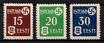 1941 German Occupation of Estonia, Germany (Mi. 1 y - 3 y, Full Set, CV $60)