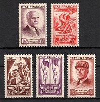 1943 France (Mi. 589 - 593, Full Set, CV $70)