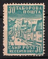 1947 30pf Regensburg, Ukraine, DP Camp, Displaced Persons Camp (Proof, Control Inscription, CV $80, MNH)
