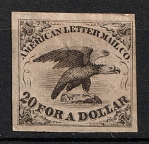1844 5c American Letter Mail Co., United States, Locals (Sc. 5L1)