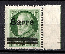 1920 7.5pf Saar, Germany (Mi. C 31, Margin, Signed, CV $120, MNH)
