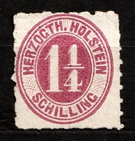 1865-66 1.25s Holstein, German States, Germany (Mi. 22, Sc. 22, CV $120)