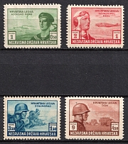 1943 Croatian Legion, Germany (Mi. 107 - 110, Full Set, MNH)