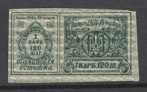 Ukraine Theatre Stamp Law of 14th June 1918 Non-postal 1 Карб 120 Шагів (MNH)